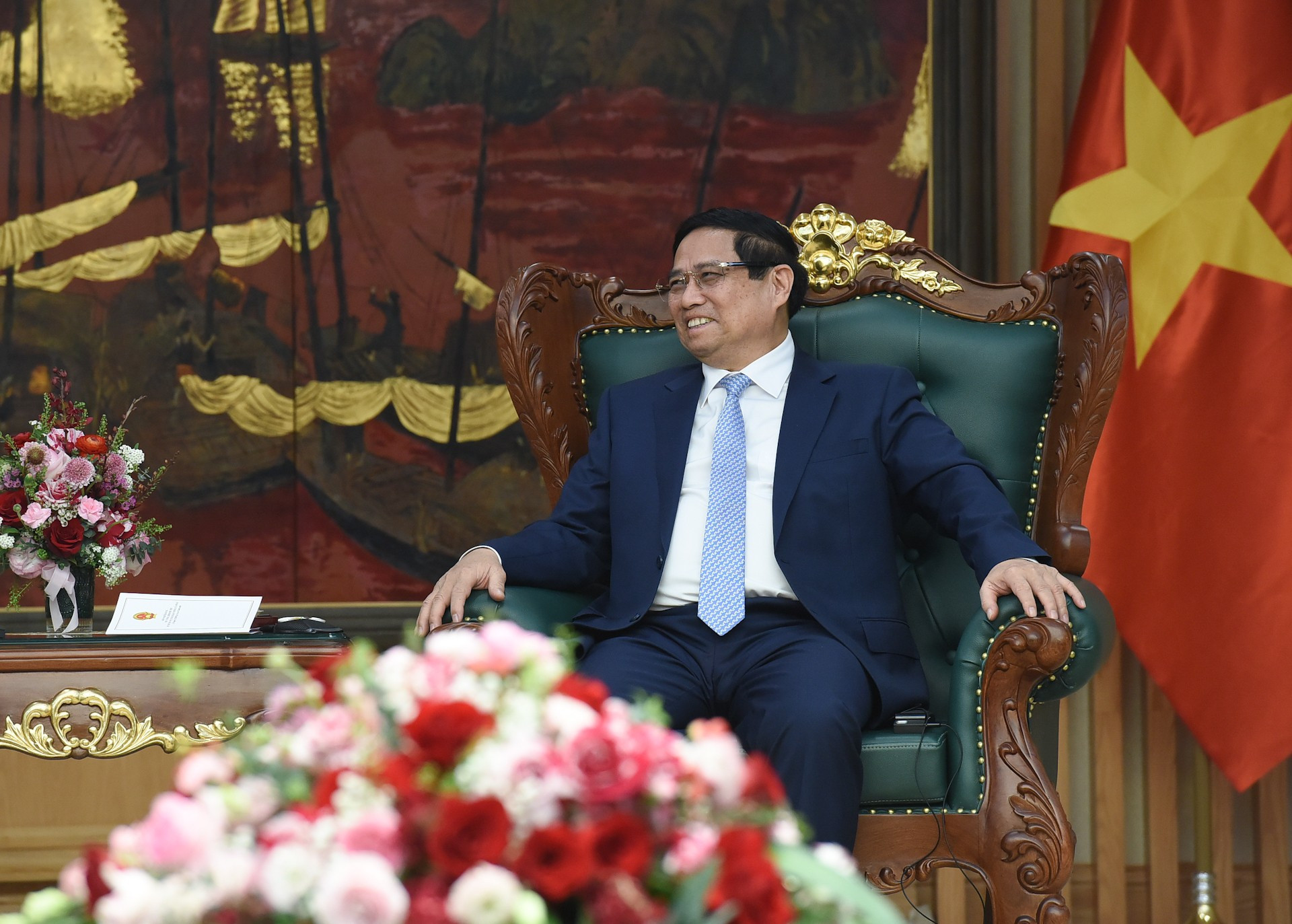 El primer ministro de Vietnam, Pham Minh Chinh, en el encuentro.