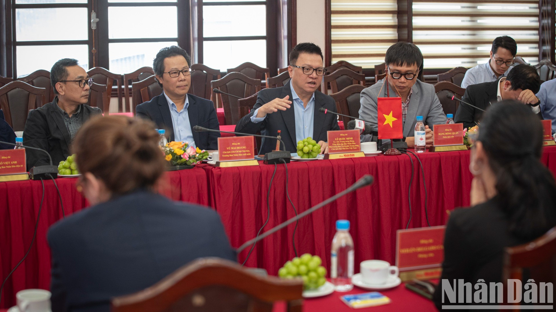 El presidente-editor de Nhan Dan, Le Quoc Minh. El presidente-editor de Nhan Dan, Le Quoc Minh.