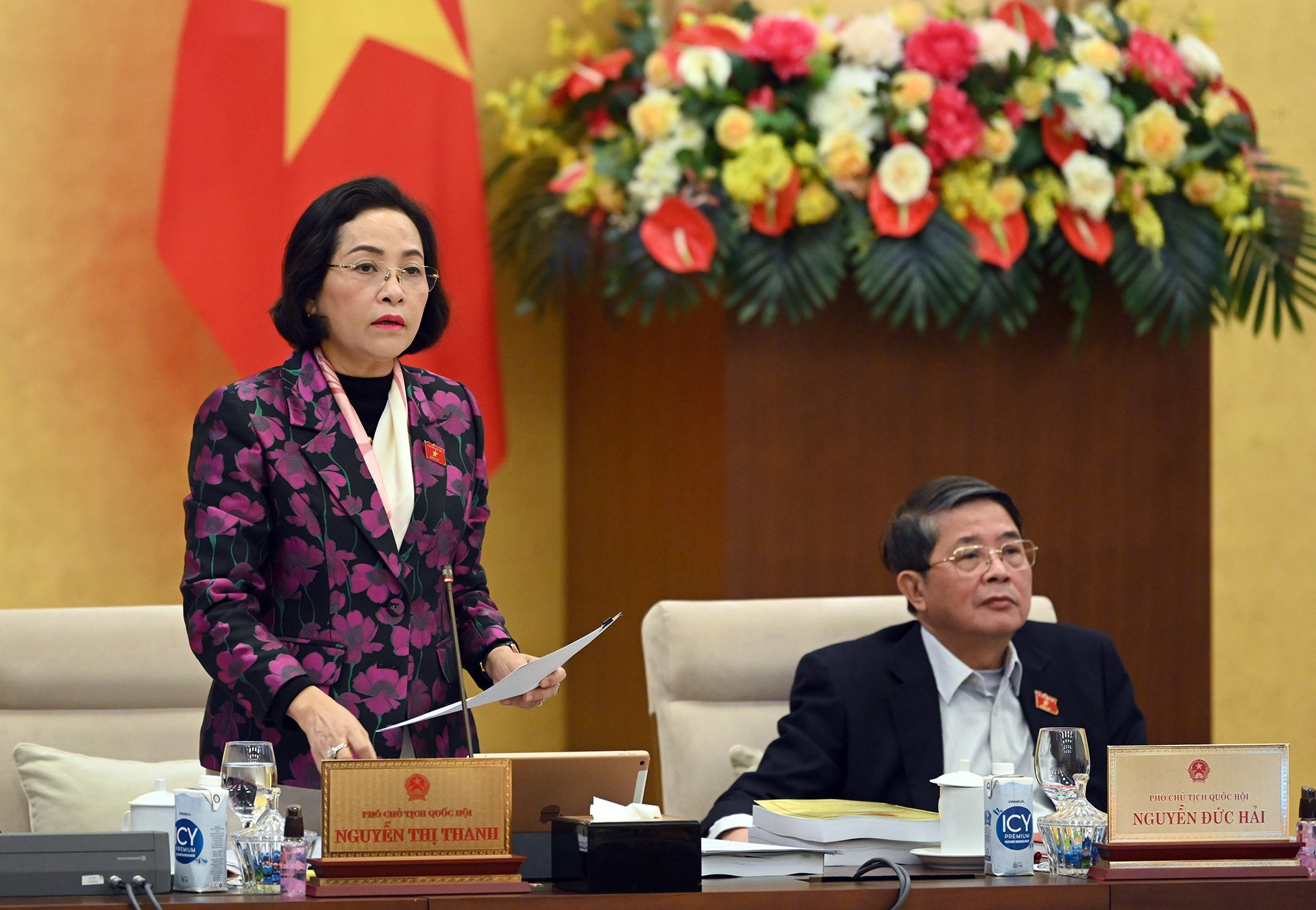 La vicepresidenta de la ANV, Nguyen Thi Thanh, presenta su opinión. La vicepresidenta de la ANV, Nguyen Thi Thanh, presenta su opinión.