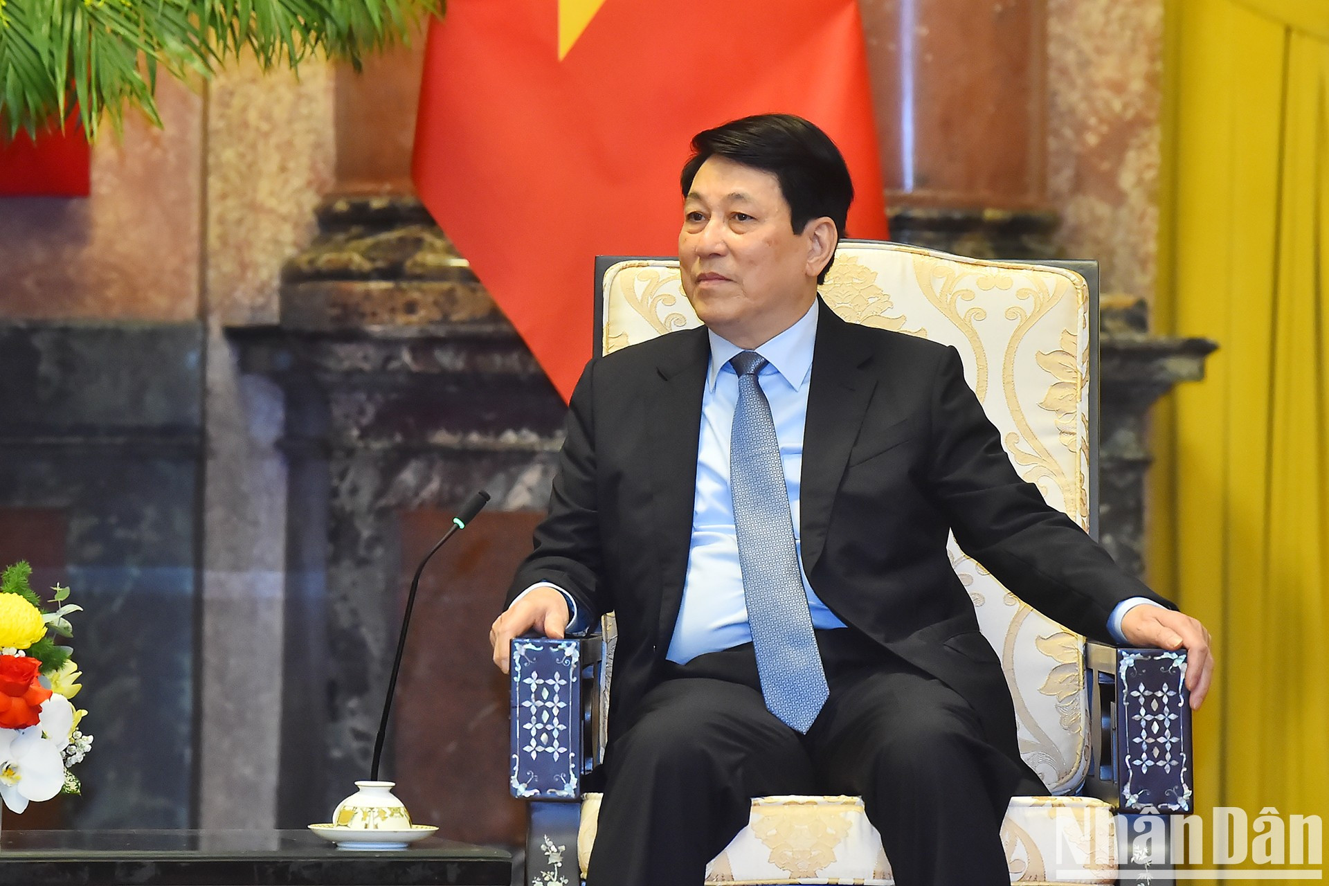 El jefe del Estado vietnamita habla en la cita.