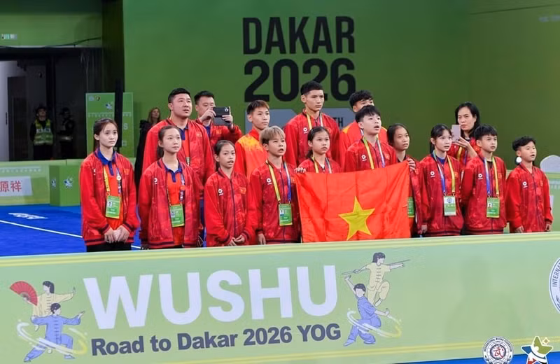 La delegación vietnamita se sitúa en el cuarto lugar del medallero de la competencia. (Foto: hanoimoi.vn)
