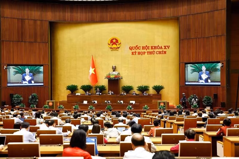 En el noveno período de sesiones de la Asamblea Nacional de Vietnam de la XV legislatura. (Fotografía: VNA)