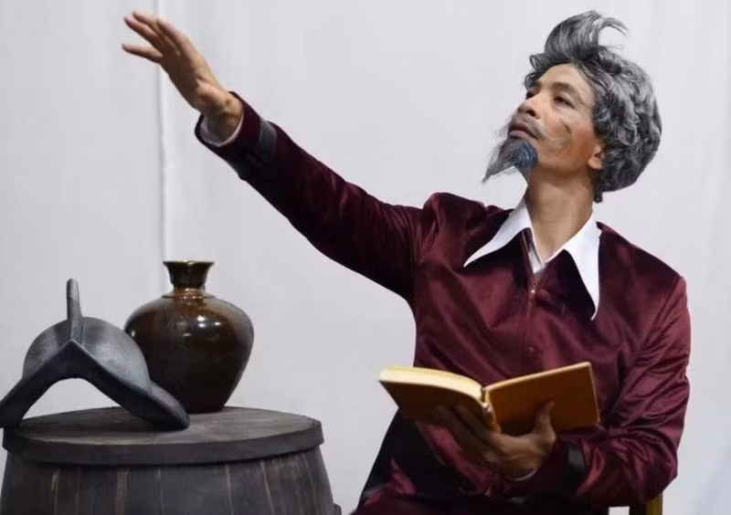 Don Quijote encarna el ideal romántico: un hombre inmerso en un mundo fantástico donde se glorifican el amor y la valentía. (Fotografía: Ópera y Ballet Nacional de Vietnam)