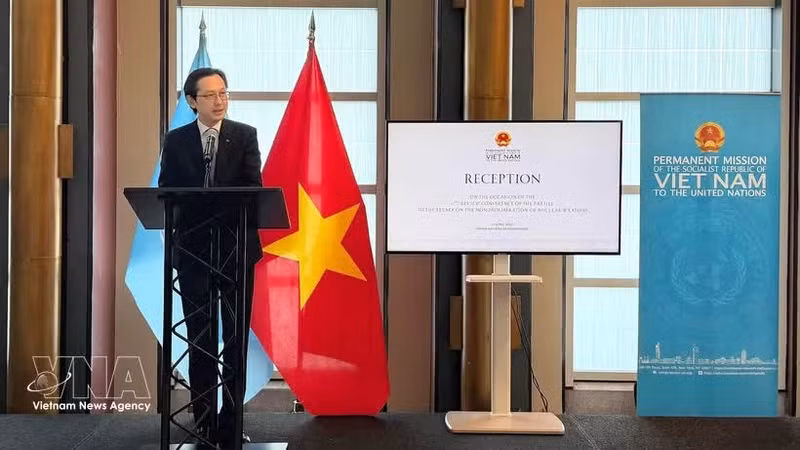 El embajador Do Hung Viet, jefe de la representación permanente de Vietnam ante la Organización de las Naciones Unidas, en el evento. (Foto: VNA)