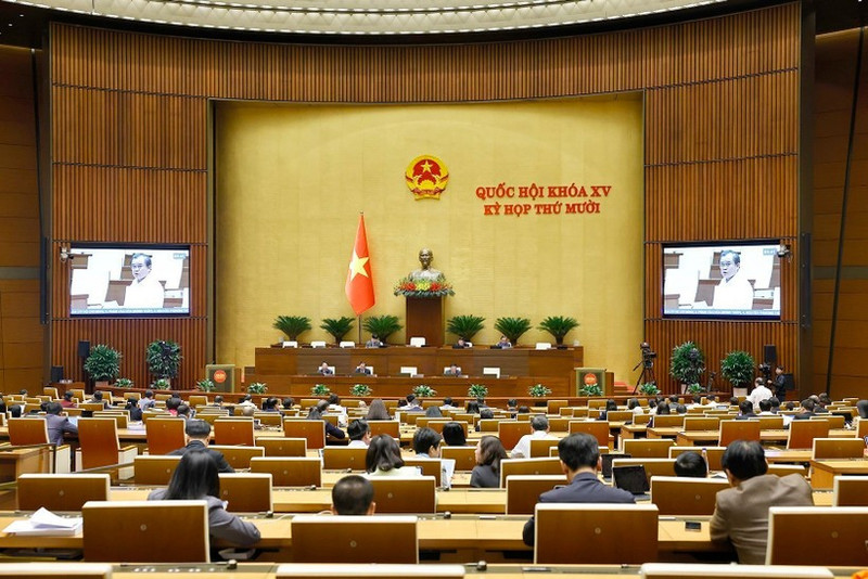Una sesión de la Asamblea Nacional de Vietnam. (Foto: VNA)
