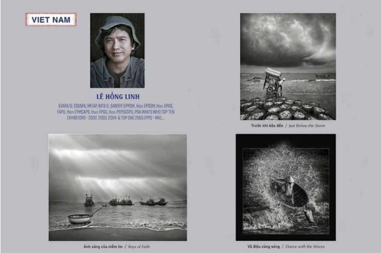 Obras del fotógrafo Le Hong Linh en la exposición. (Foto: VNA)