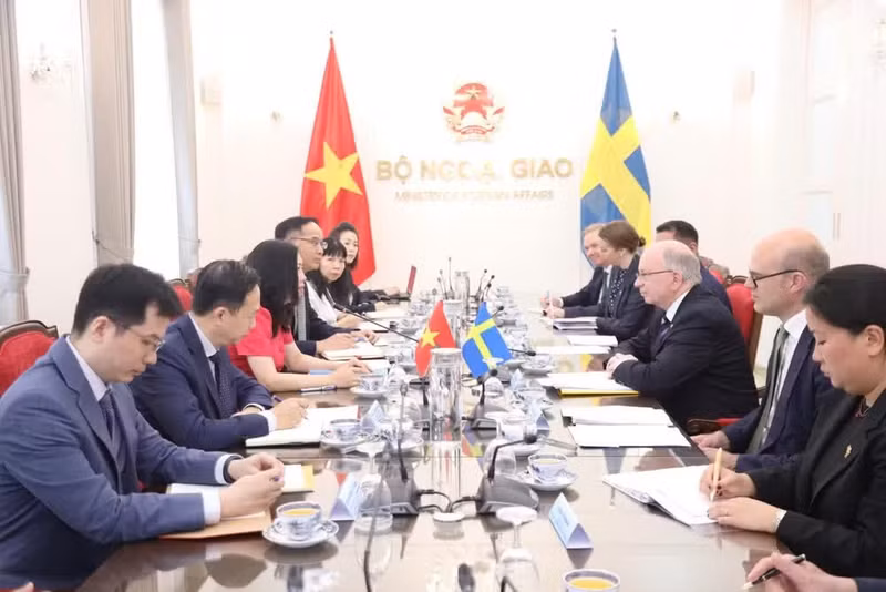 Vista de la segunda Consulta Política Vietnam-Suecia entre las dos cancillerías. (Foto: Ministerio de Relaciones Exteriores de Vietnam)