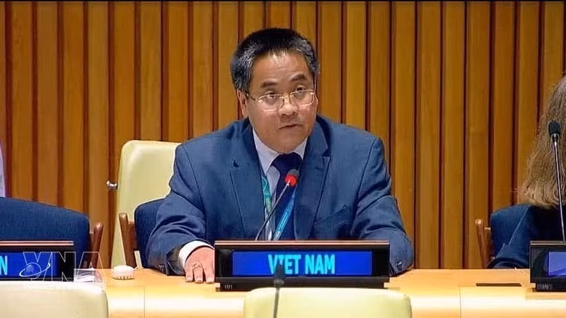 El ministro consejero Nguyen Hai Luu, representante permanente adjunto de Vietnam ante la ONU. (Foto: VNA)