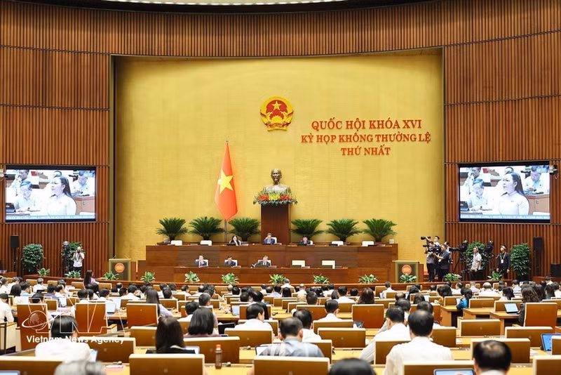Vista de una sesión de la Asamblea Nacional de Vietnam. (Foto: VNA)