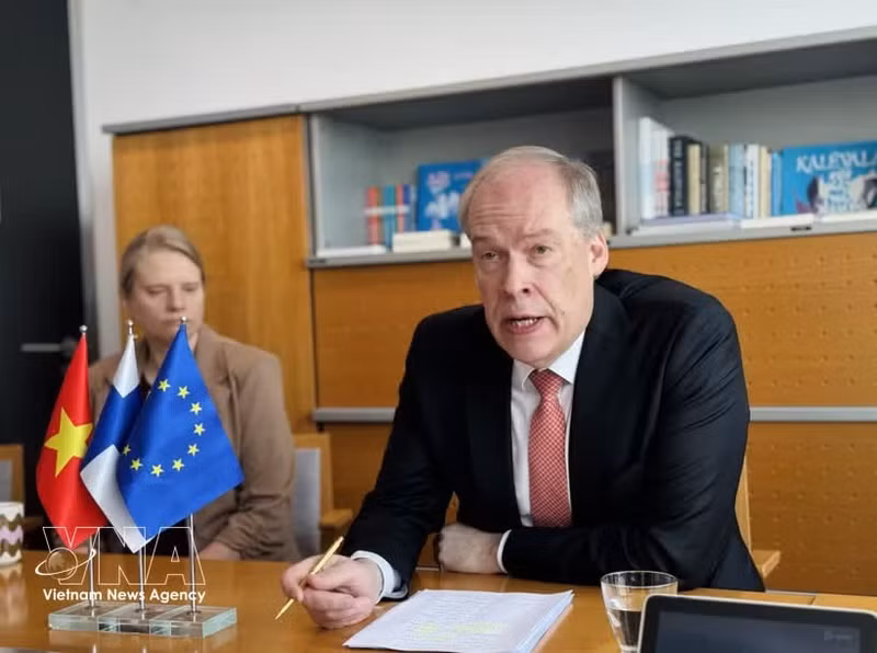 El viceministro de Asuntos Exteriores de Finlandia para Comercio Internacional, Jarno Syrjäla. (Foto: VNA)