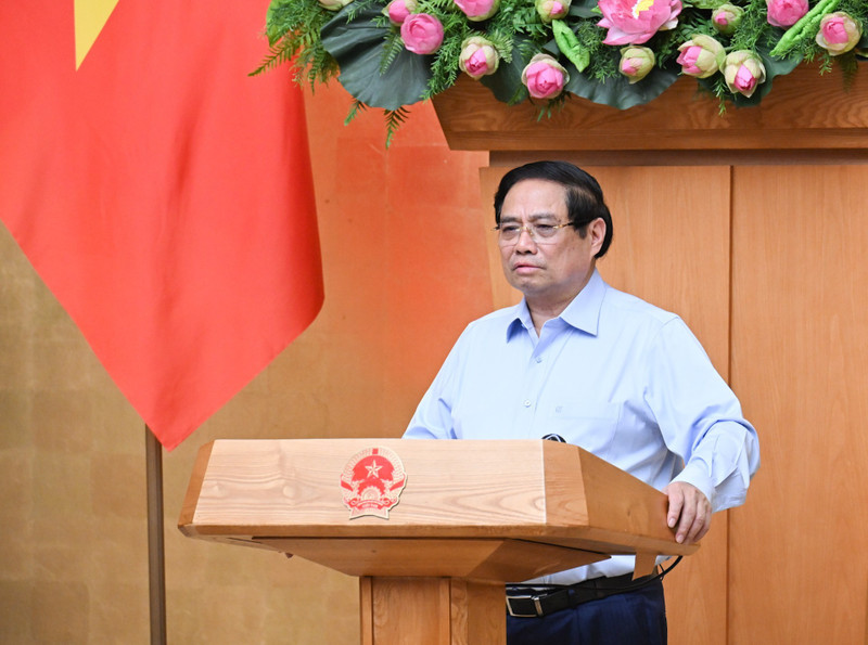 El primer ministro de Vietnam, Pham Minh Chinh, interviene en la sesión. (Foto: Nhan Dan)