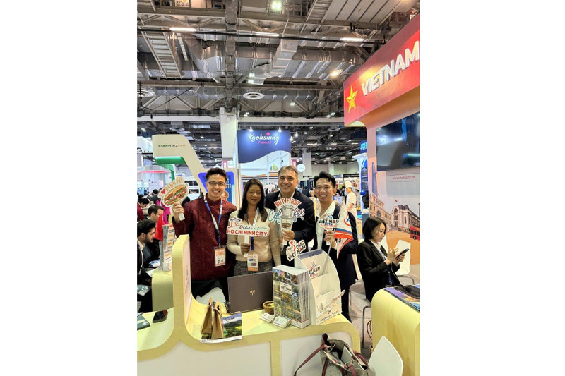 En una actividad organizada por el Servicio de Turismo de Ciudad Ho Chi Minh en la feria ITB Asia 2025. (Foto: VNA)