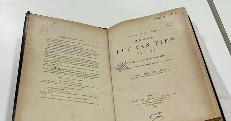 Una obra impresa en “quoc ngu”, datada de 1883. (Foto: VNA)