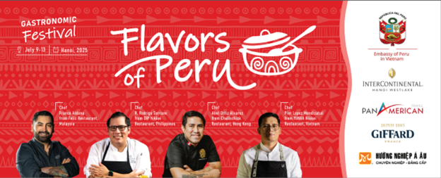 El festival gastronómico “Sabores del Perú” se celebrará del 9 al 13 de julio próximo.