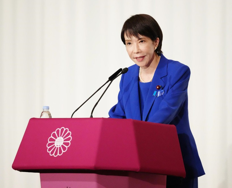 Takaichi Sanae, presidenta del Partido Liberal Democrático y primera ministra de Japón. (Foto: VNA)