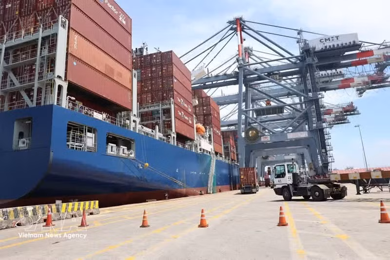 Una parte del puerto de Cai Mep-Thi Vai en Ciudad Ho Chi Minh. (Foto: VNA)