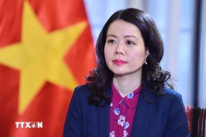 La viceministra vietnamita de Relaciones Exteriores Nguyen Minh Hang. (Foto: VNA)