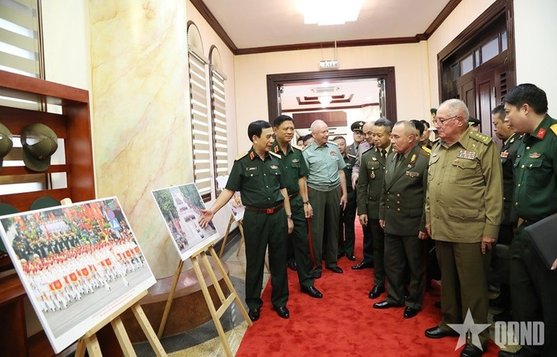El general Phan Van Giang, subsecretario de la Comisión Militar Central y ministro de Defensa de Vietnam, en el evento. (Foto: qdnd.vn)