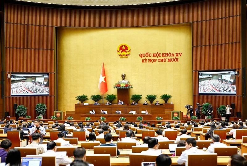 El décimo período de sesiones de la XV legislatura de la Asamblea Nacional de Vietnam. (Foto: VNA)