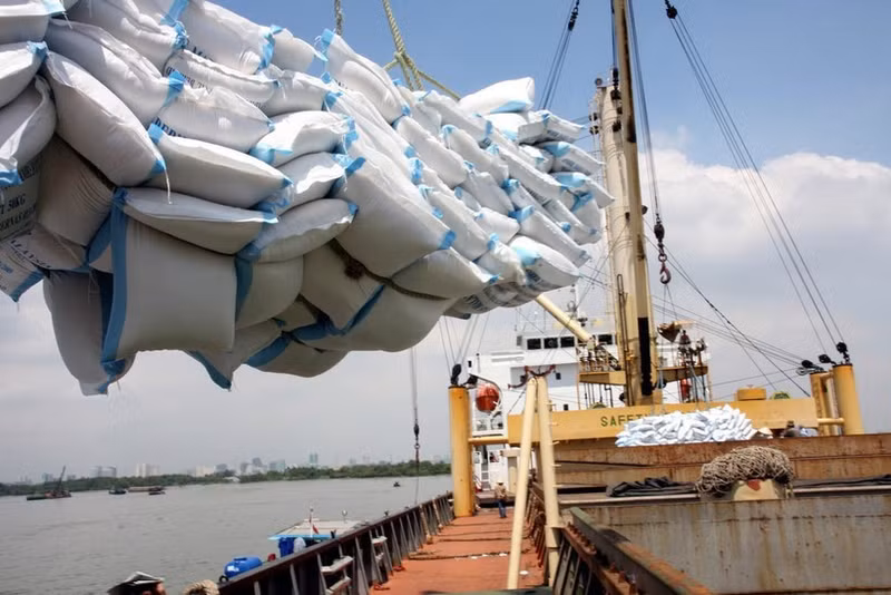 Exportación de arroz. (Foto: VNA)