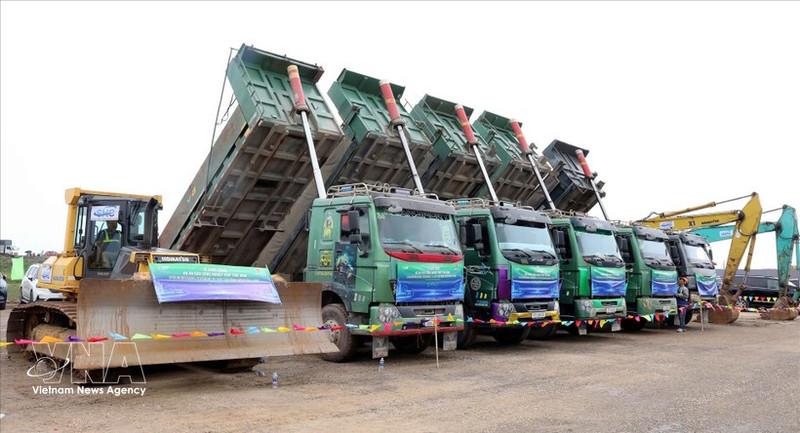 Inicio de la construcción del proyecto del Parque Industrial Vietnam-Singapur en Thai Binh. (Foto: VNA)