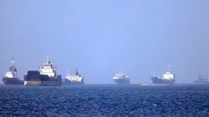 Buques de carga transitan por el estrecho de Ormuz. (Foto: Xinhua/VNA)