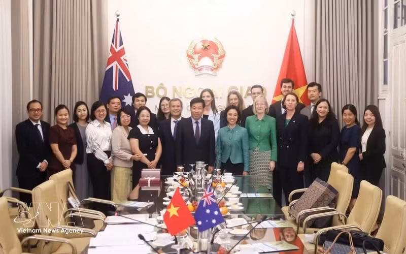 Delegados al segundo Diálogo de Altos Funcionarios Vietnam-Australia. (Foto: VNA)