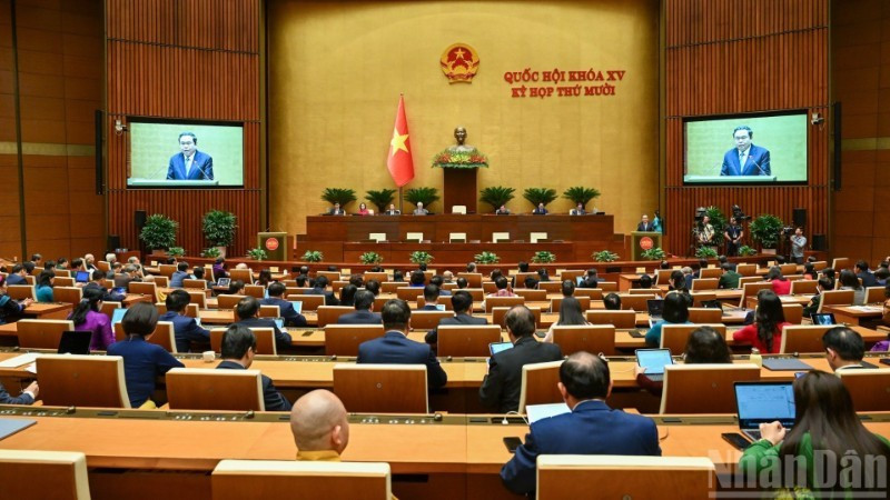 Vista de la sesión de clausura del décimo período de sesiones de la XV legislatura de la Asamblea Nacional de Vietnam. (Foto: Duy Linh)