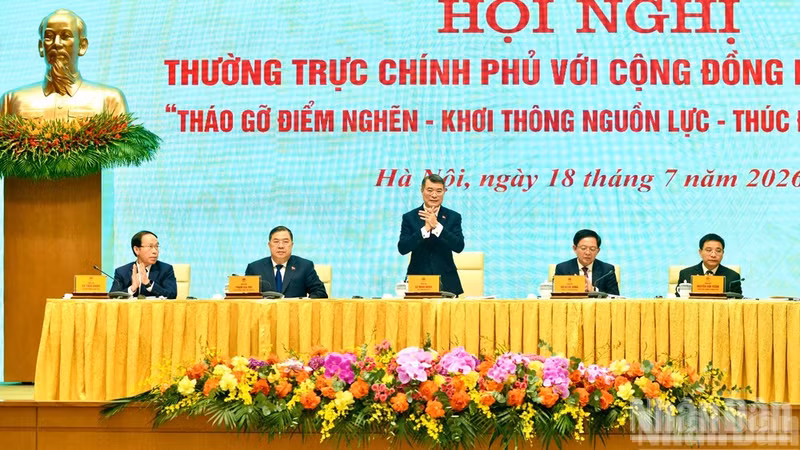 El primer ministro de Vietnam, Le Minh Hung, asiste a la conferencia. (Foto: Thanh Giang)