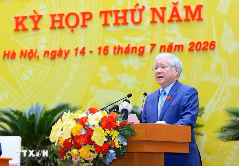 El vicepresidente permanente de la Asamblea Nacional de Vietnam, Do Van Chien, en la cita. (Foto: VNA)