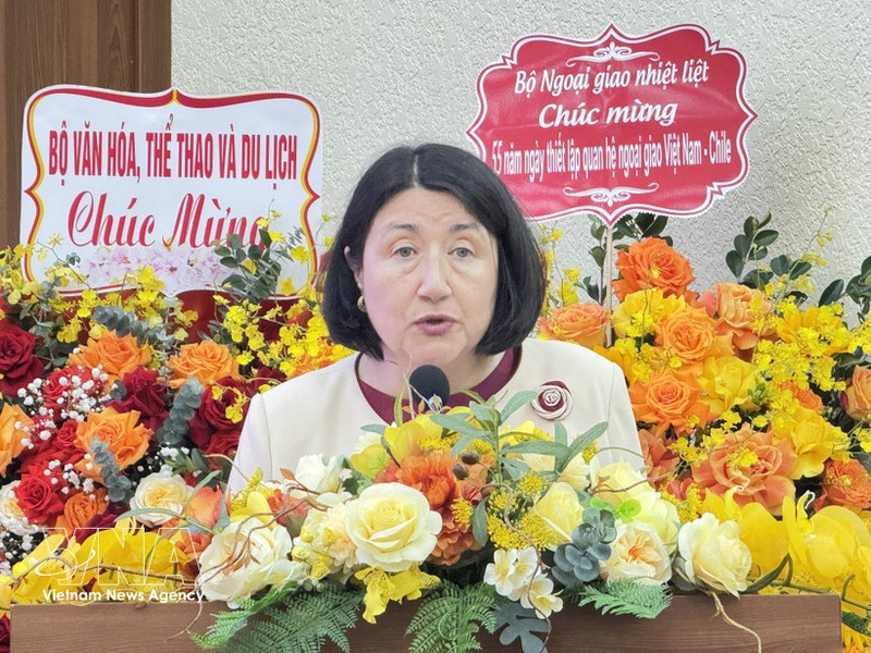 La embajadora de Chile en Vietnam, Nasly Bernal Prado. (Foto: VNA)