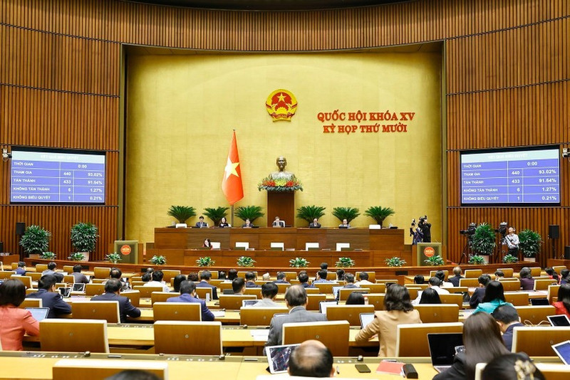 La Asamblea Nacional de Vietnam aprueba las leyes de Planificación y Seguro de Depósitos. (Foto: VNA)
