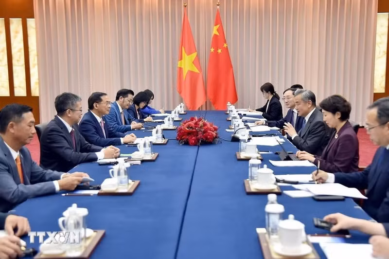 Vista de una reunión entre el Ministerio de Relaciones Exteriores de Vietnam y su similar chino. (Foto: VNA)