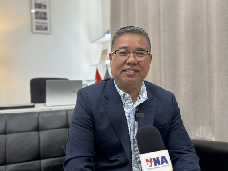 El presidente del Club de Empresarios y Patriotas de la región DMV, Nguyen Quang Thanh. (Foto: VNA)