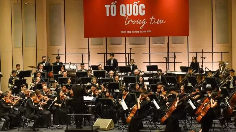 Vista del concierto “La Patria en el corazón”. (Foto: Nhan Dan)