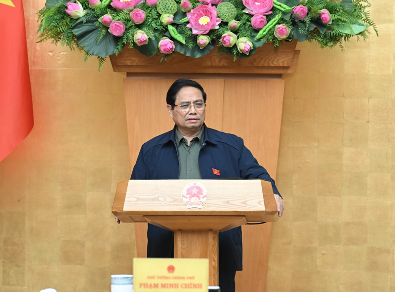 El primer ministro de Vietnam, Pham Minh Chinh, interviene en la sesión. (Foto: Nhan Dan)