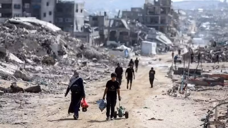 Palestinos en la Franja de Gaza. (Foto: Xinhua/VNA)