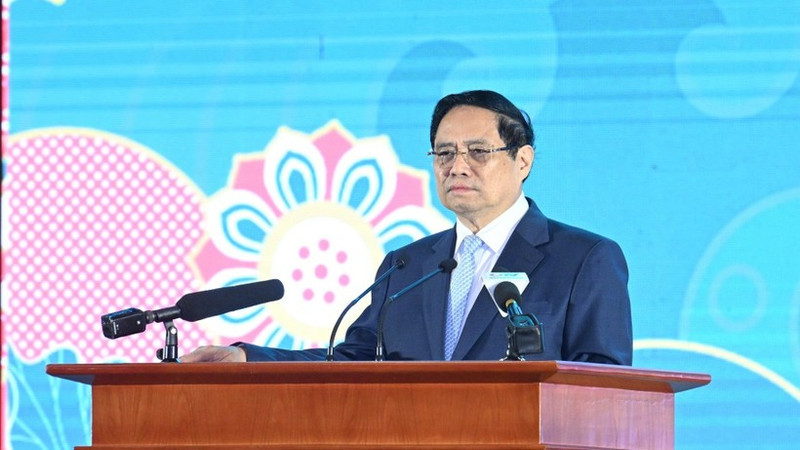 El primer ministro de Vietnam, Pham Minh Chinh, en el foro. (Foto: Nhan Dan)