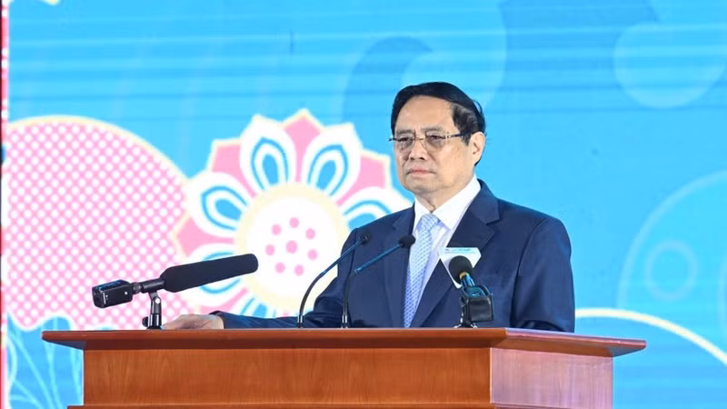 El primer ministro de Vietnam, Pham Minh Chinh, en el foro. (Foto: Nhan Dan)