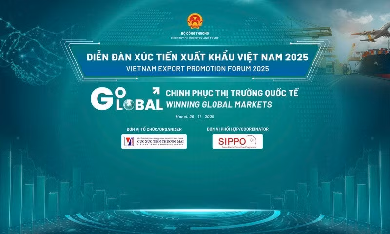 El Foro de Promoción de Exportaciones de Vietnam 2025 se llevará a cabo el 26 de noviembre en Hanói. (Foto: VNA)
