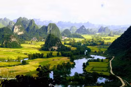 Valle de Ngoc Con, comuna de Dinh Phong, provincia de Cao Bang. (Foto: VNA)