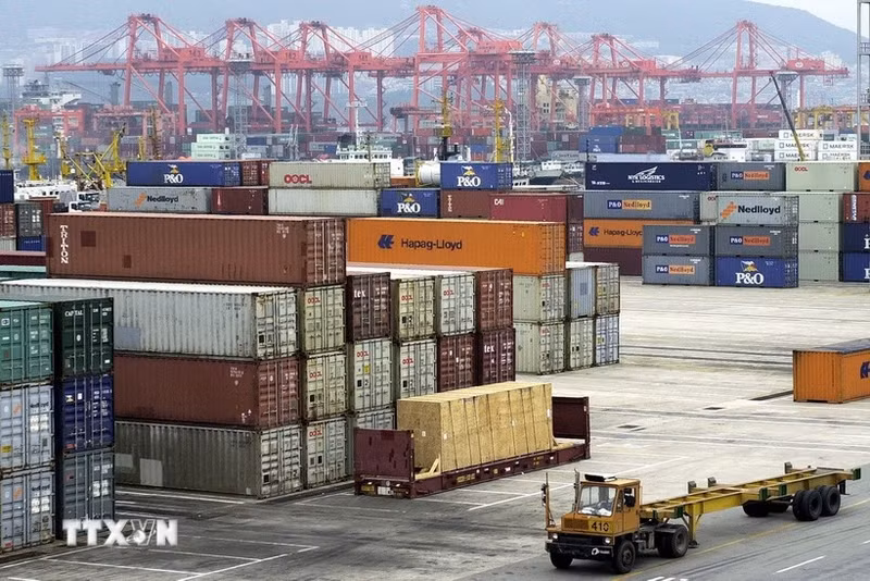 Puerto de carga de Busan (Corea del Sur). (Foto: VNA)