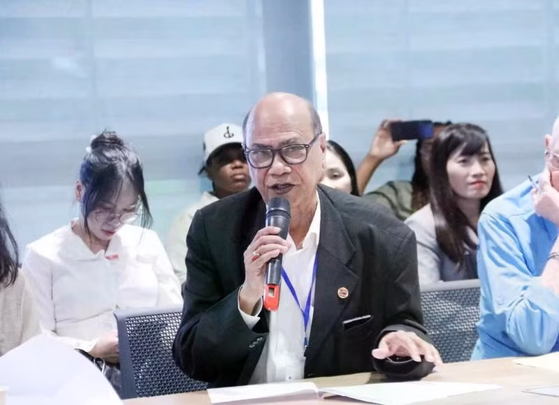 Pallab Sengupta, presidente del Consejo Mundial de la Paz. (Foto: VNA)