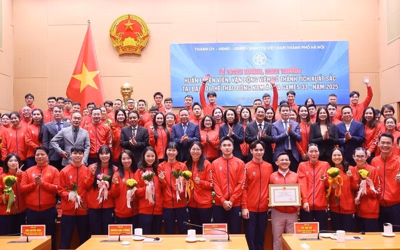 Hanói honra a atletas y entrenadores destacados en los SEA Games 33 (Foto: VNA)