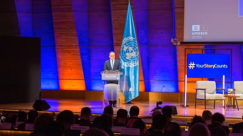 La Unesco anuncia el Informe de seguimiento de la educación en el mundo en su sede de París el 25 de marzo de 2026. (Foto: Unesco)