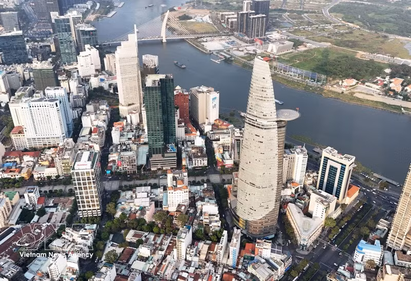 Edificio financiero Bitexco en Ciudad Ho Chi Minh. (Foto: VNA)