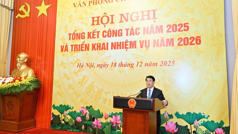 El presidente de Vietnam, Luong Cuong, habla en la cita (Foto: Nhan Dan)