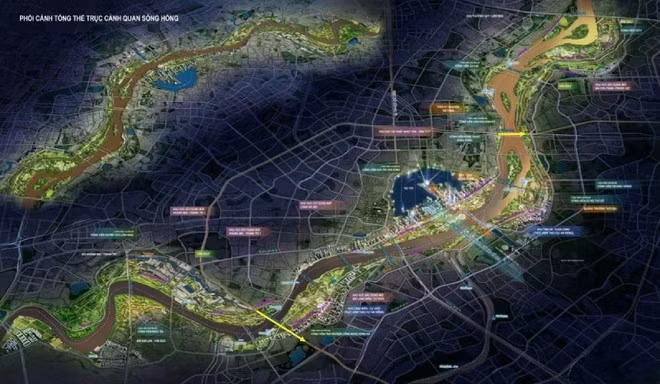 El proyecto del Bulevar Paisajístico del Río Rojo en Hanói se ininiará el 19 de diciembre. (Foto: VNA)