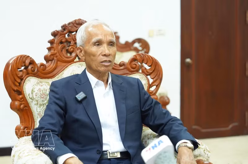 Khamphan Pheuiyavong, miembro del Buró Político del Comité Central del Partido Popular Revolucionario de Laos y jefe de su Comisión de Propaganda y Capacitación. (Foto: VNA)
