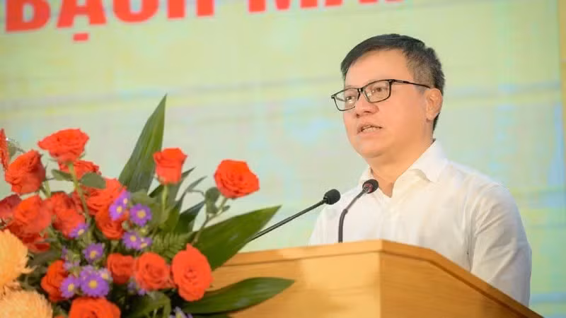 Le Quoc Minh interviene en la ceremonia de firma.
